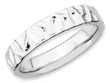 Stackable Expressions Sterling Silver Rhodium Stackable Ring