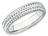 Stackable Expressions Sterling Silver Rhodium Stackable Ring