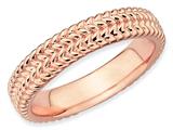 Stackable Expressions Sterling Silver Pink-plated Stackable Ring