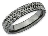 Stackable Expressions Sterling Silver Black-plated Stackable Ring