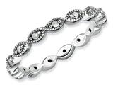Stackable Expressions Sterling Silver Diamond Stackable Ring