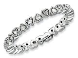 Stackable Expressions Sterling Silver Diamond Stackable Ring