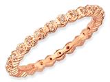 Stackable Expressions Sterling Silver Diamond Pink-plated Stackable Ring