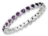 Stackable Expressions Sterling Silver Amethyst Stackable Ring