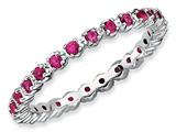 Stackable Expressions Sterling Silver Created Ruby Stackable Ring
