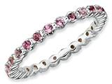 Stackable Expressions Sterling Silver Pink Tourmaline Stackable Ring