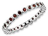 Stackable Expressions Sterling Silver Garnet Stackable Ring