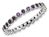 Stackable Expressions Sterling Silver Amethyst Stackable Ring