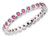 Stackable Expressions Sterling Silver Created Ruby Stackable Ring