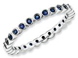 Stackable Expressions Sterling Silver Created Sapphire Stackable Ring