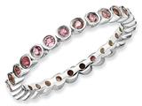 Stackable Expressions Sterling Silver Pink Tourmaline Stackable Ring
