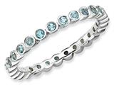 Stackable Expressions Sterling Silver Blue Topaz Stackable Ring