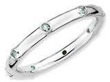 Stackable Expressions Sterling Silver Aquamarine Stackable Ring