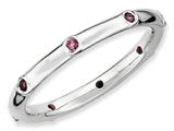 Stackable Expressions Sterling Silver Rhodolite Garnet Stackable Ring