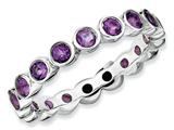 Stackable Expressions Sterling Silver Amethyst Stackable Ring
