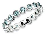 Stackable Expressions Sterling Silver Aquamarine Stackable Ring