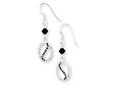 Sentimental Expressions(tm) Sterling Silver Black and Clear CZ The Road Less Traveled Earrings