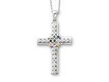 Sentimental Expressions(tm) Sterling Silver The Lord Is My Shepherd 18 Inch Cross Necklace