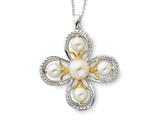 Sentimental Expressions(tm) Sterling Silver and Gold-plated Amazing Grace 18 Inch Necklace