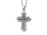 Sentimental Expressions(tm) Sterling Silver Eternal Perspective 18 Inch Cross Necklace