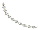 Sentimental Expressions(tm) Sterling Silver and Gold-plated Bracelet of Faith 7.5 Inch Cross Bracelet