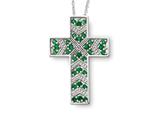 Sentimental Expressions(tm) Sterling Silver May CZ Birthstone Message of the Cross 18 Inch Necklace