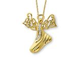 Sentimental Expressions(tm) Sterling Silver and Gold-plated Angel of Hope 18 Inch Necklace