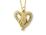 Sentimental Expressions(tm) Sterling Silver and Gold-plated Angel of Friendship 18 Inch Necklace