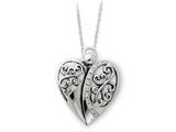 Sentimental Expressions(tm) Sterling Silver Antiqued 18 Inch Angel of Love Necklace