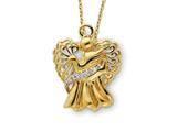 Sentimental Expressions(tm) Sterling Silver and Gold-plated Angel of Faith 18 Inch Necklace