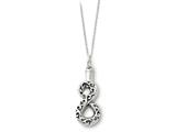 Sentimental Expressions(tm) Sterling Silver Antiqued Infinity Remembrance Ash Holder 18 Inch Necklace