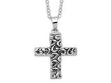 Sentimental Expressions(tm) Sterling Silver Antiqued Cross Remembrance Ash Holder 18 Inch Necklace