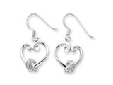 Sentimental Expressions(tm) Sterling Silver and CZ Loveknots Dangle Earrings