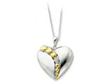 Sentimental Expressions(tm) Sterling Silver and Gold-plated I Love You More Each Day 18 Inch Necklace