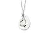 Sentimental Expressions(tm) Sterling Silver and CZ A Tear to Treasure (Marriage) 18 Inch Necklace