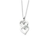 Sentimental Expressions(tm) Sterling Silver and CZ To My Sister 18 Inch Heart Necklace