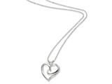Sentimental Expressions(tm) Sterling Silver The Hugging Heart 18 Inch Necklace