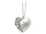 Sentimental Expressions(tm) Sterling Silver Antiqued Bless Your Heart 18 Inch Necklace