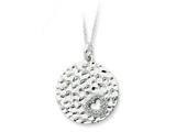 Sentimental Expressions(tm) Sterling Silver and CZ Polished I Wish You Enough 18 Inch Necklace