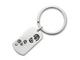 Sentimental Expressions(tm) Sterling Silver Antiqued Footsteps and Stainless Steel Keychain