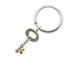 Sentimental Expressions(tm) Sterling Silver and Gold-plated Key To Success w/Stainless Steel Keychain