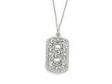 Sentimental Expressions(tm) Sterling Silver CZ Thankful For You 18 Inch Necklace