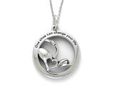 Sentimental Expressions(tm) Sterling Silver Antiqued One Shoe Can Change Your Life 18 Inch Necklace
