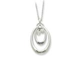 Sentimental Expressions(tm) Sterling Silver Antiqued CZ Keep Trusting 18 Inch Necklace