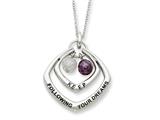 Sentimental Expressions(tm) Sterling Silver Antiqued CZ Follow Your Dreams 18 Inch Necklace