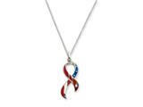 Sentimental Expressions(tm) Sterling Silver Antiqued and Enameled Remembered Always 18 Inch Necklace