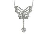 Sentimental Expressions(tm) Sterling Silver CZ The Way Of Love 18 Inch Necklace