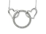 Sentimental Expressions(tm) Sterling Silver CZ One Love, One Lifetime 18 Inch Necklace
