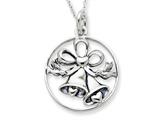 Sentimental Expressions(tm) Sterling Silver Antiqued Wedding Day Bliss 18 Inch Necklace