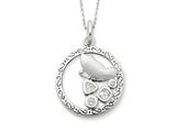 Sentimental Expressions(tm) Sterling Silver CZ Promise Of Patience 18 Inch Necklace